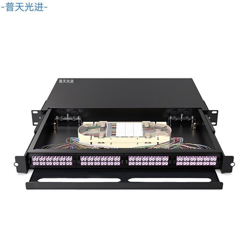 普天光进192芯模块化预端接型MPO高密度配线箱免熔接 数据机房高密度光纤箱满配单模多模OM3/OM4模块盒