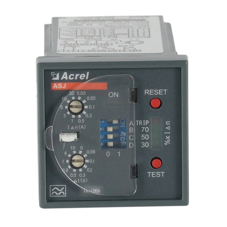 安科瑞品牌剩余电流继电器ASJ20-LD1A嵌入式安装48*48mm测量1路A型剩余电流就地远程自动复位两年质保