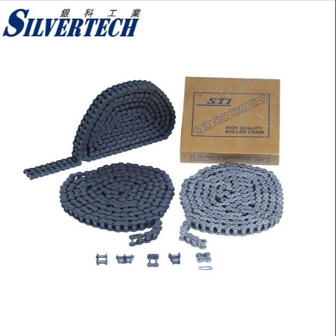 STI链条短节距滚子链抗压耐磨耐高温传动单排链条RC60-1R碳钢材质机械设备专用链条