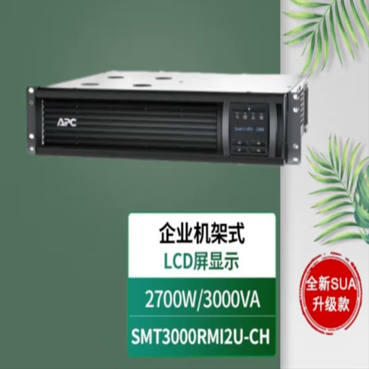 APC新款SMT系列SMT3000RMI2U-CH机架式UPS电源内置电池即插即用